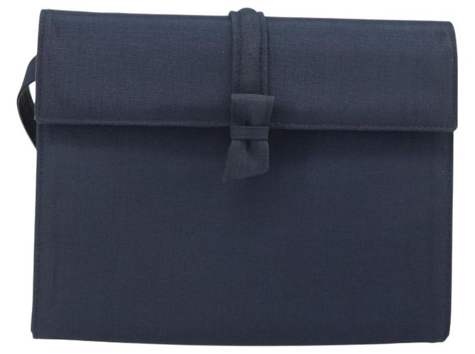 Borsa a spalla GUCCI Nylon Navy Gold Tone 004 110 0277 Auth BA14973 Blu navy - vista 2