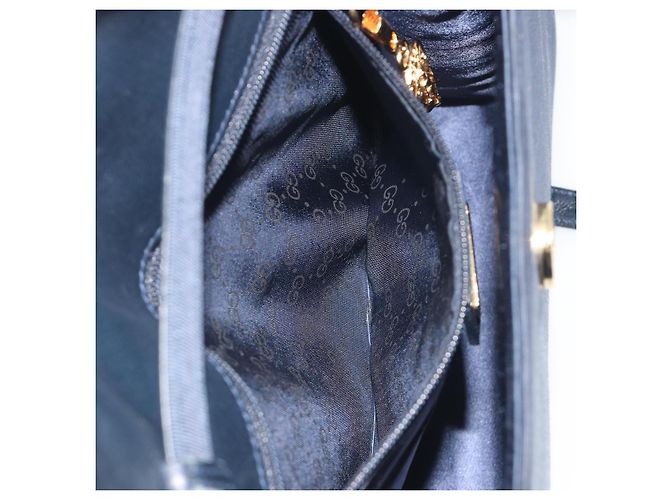 Borsa a spalla GUCCI Nylon Navy Gold Tone 004 110 0277 Auth BA14973 Blu navy - vista 21