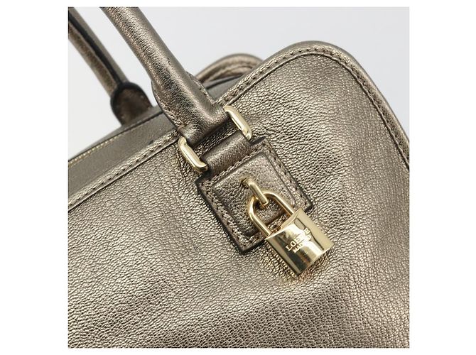 LOEWE Amazon 34 Handtasche Leder Gold authentisch 196701V Golden - Ansicht 14