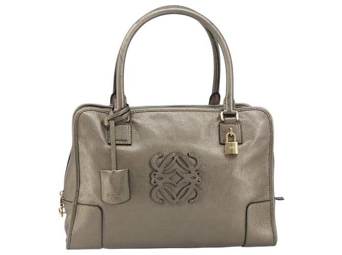 LOEWE Amazon 34 Handtasche Leder Gold authentisch 196701V Golden - Ansicht 2