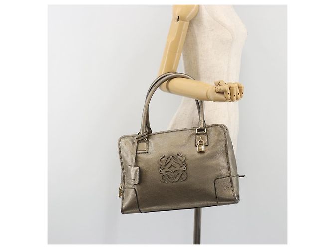 LOEWE Amazon 34 Handtasche Leder Gold authentisch 196701V Golden - Ansicht 25