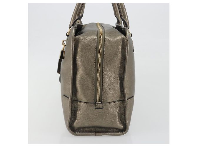 LOEWE Amazon 34 Handtasche Leder Gold authentisch 196701V Golden - Ansicht 4