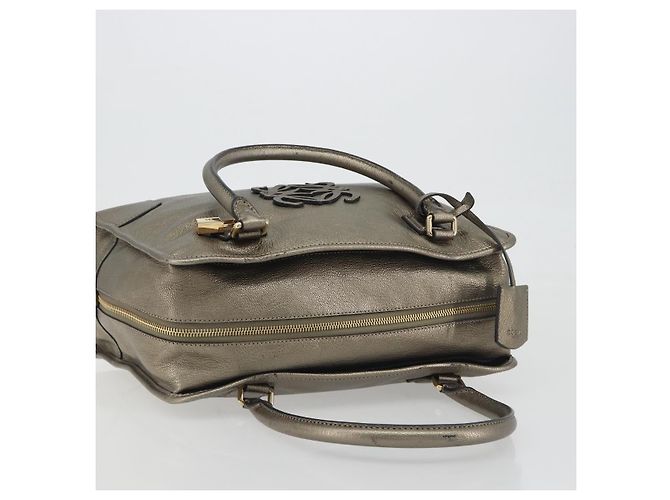 LOEWE Amazon 34 Handtasche Leder Gold authentisch 196701V Golden - Ansicht 6