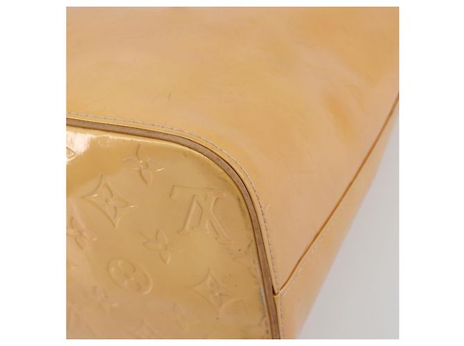 Borsa a mano LOUIS VUITTON Monogram Vernis Houston Rose M91054 LV Auth am12269 Marrone - vista 12