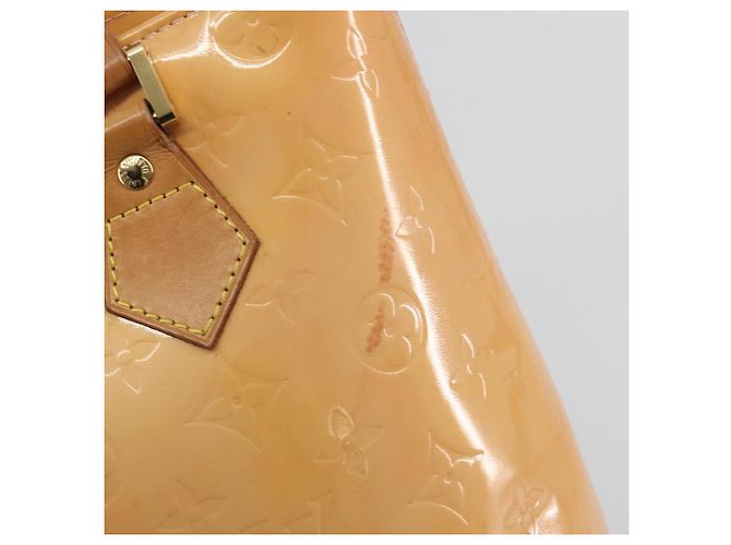 Borsa a mano LOUIS VUITTON Monogram Vernis Houston Rose M91054 LV Auth am12269 Marrone - vista 14