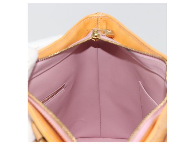 Borsa a mano LOUIS VUITTON Monogram Vernis Houston Rose M91054 LV Auth am12269 Marrone - vista 19