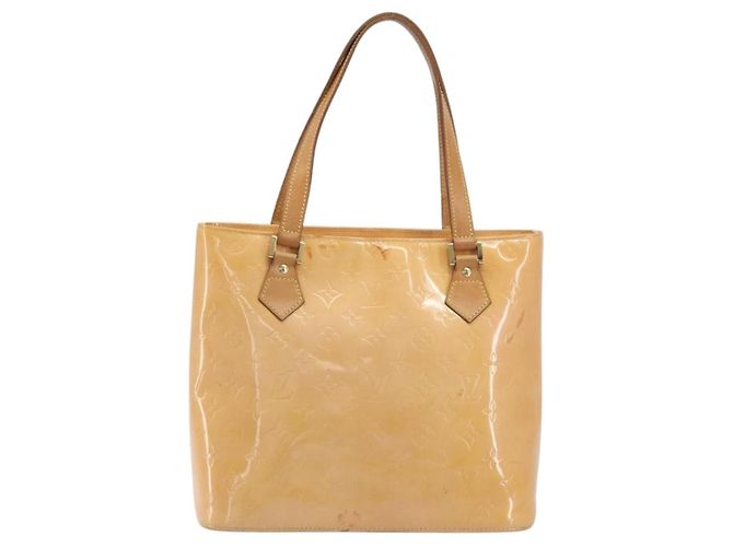 Borsa a mano LOUIS VUITTON Monogram Vernis Houston Rose M91054 LV Auth am12269 Marrone - vista 2