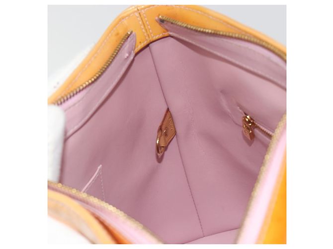 Borsa a mano LOUIS VUITTON Monogram Vernis Houston Rose M91054 LV Auth am12269 Marrone - vista 20