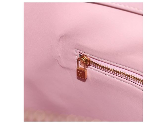 Borsa a mano LOUIS VUITTON Monogram Vernis Houston Rose M91054 LV Auth am12269 Marrone - vista 21