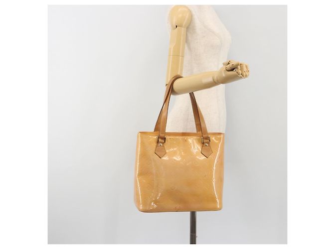 Borsa a mano LOUIS VUITTON Monogram Vernis Houston Rose M91054 LV Auth am12269 Marrone - vista 25
