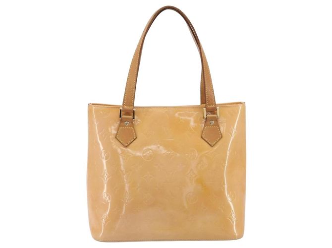 Borsa a mano LOUIS VUITTON Monogram Vernis Houston Rose M91054 LV Auth am12269 Marrone - vista 3