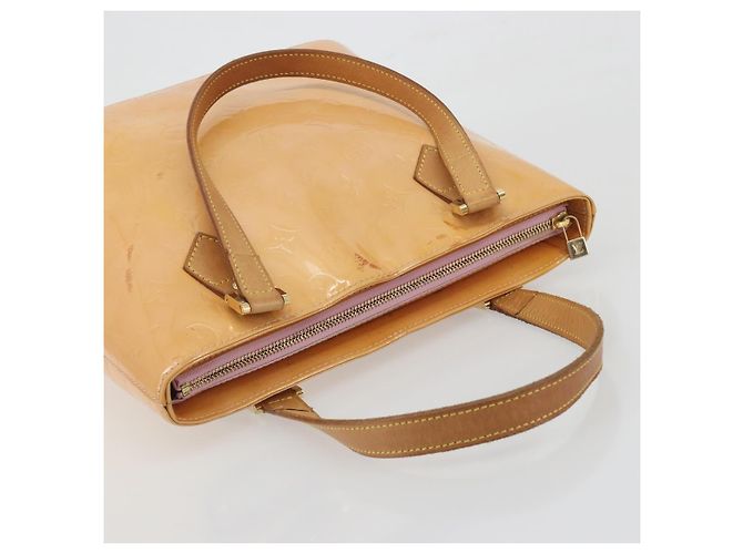 Borsa a mano LOUIS VUITTON Monogram Vernis Houston Rose M91054 LV Auth am12269 Marrone - vista 6