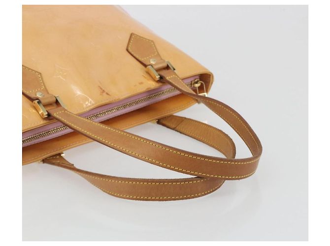 Borsa a mano LOUIS VUITTON Monogram Vernis Houston Rose M91054 LV Auth am12269 Marrone - vista 7
