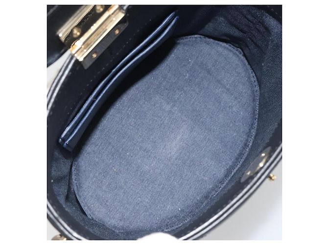 CHANEL Matelasse Chain Shoulder Vanity Bag aus schwarzem Lammleder CC Auth 198651SAM - Ansicht 21