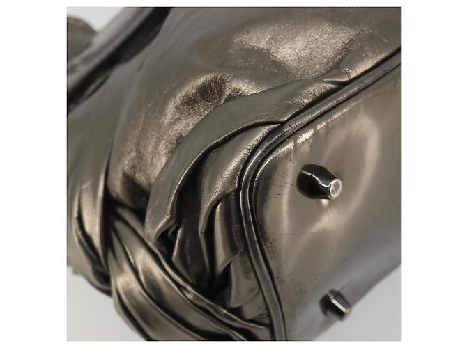 Bolso de mano BURBERRY de cuero dorado Auth BA14780 - vista 11