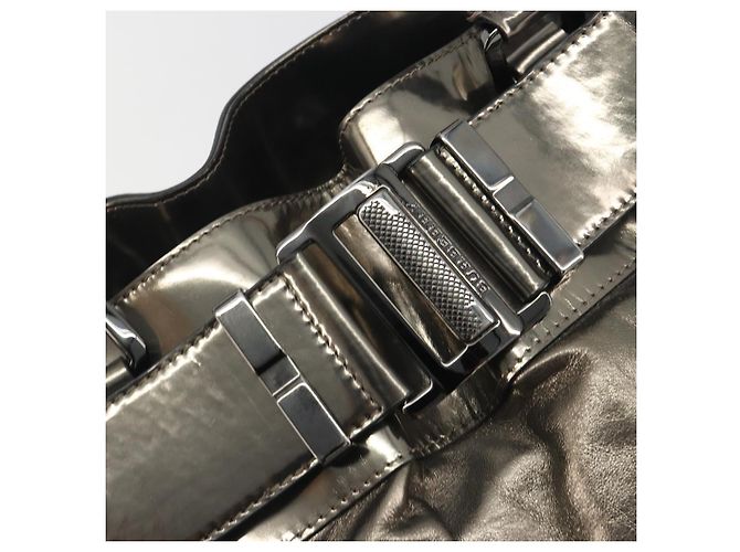Bolso de mano BURBERRY de cuero dorado Auth BA14780 - vista 15