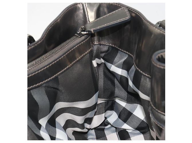 Bolso de mano BURBERRY de cuero dorado Auth BA14780 - vista 19