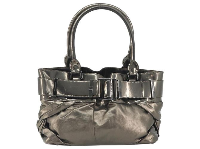 Bolso de mano BURBERRY de cuero dorado Auth BA14780 - vista 2