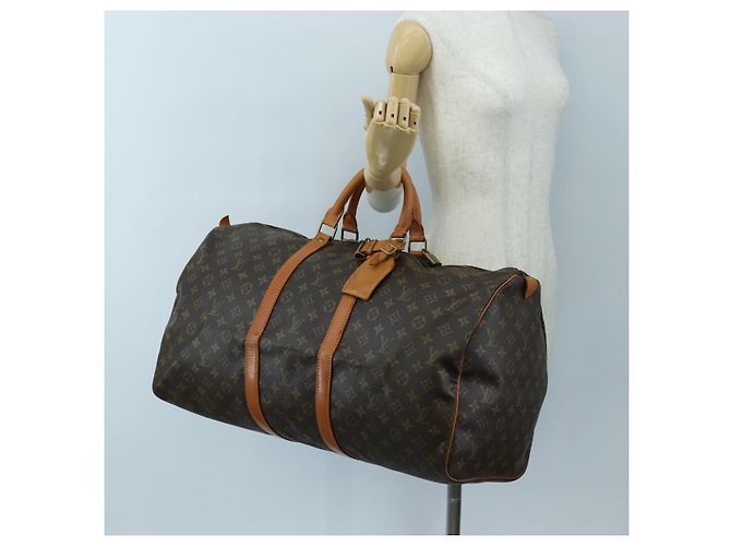LOUIS VUITTON Monogram Keepall 50 Boston Bag M41426 LV Auth 194936V Monogramma - vista 26