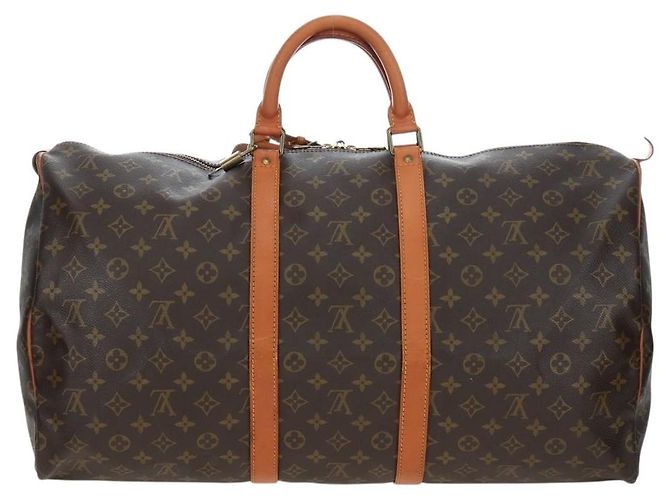 LOUIS VUITTON Monogram Keepall 50 Boston Bag M41426 LV Auth 194936V Monogramma - vista 3