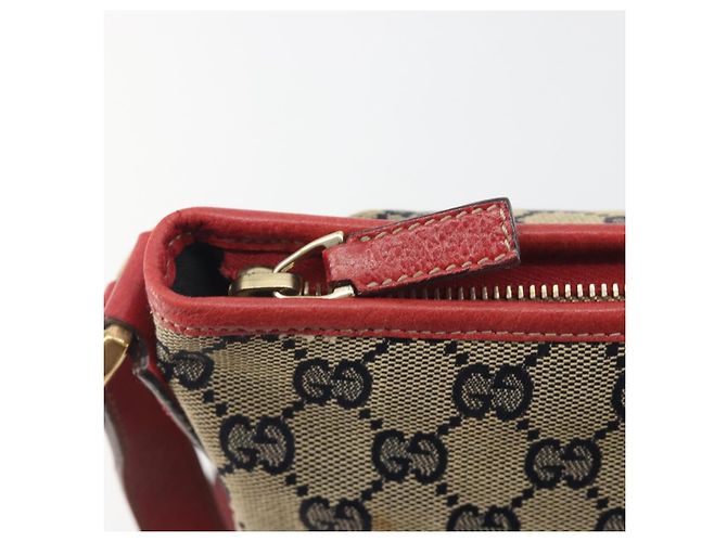 Borsa a tracolla GUCCI GG Canvas Abbey Navy Gold 131326 Auth 196328 D'oro Blu navy - vista 16