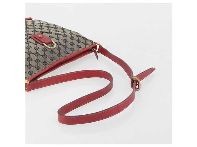 Borsa a tracolla GUCCI GG Canvas Abbey Navy Gold 131326 Auth 196328 D'oro Blu navy - vista 7