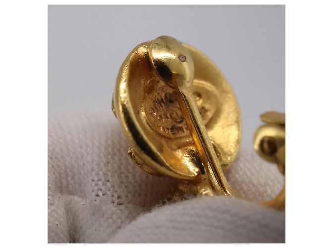 Orecchini CHANEL Metallo Tono Oro CC Auth 198823V - vista 12