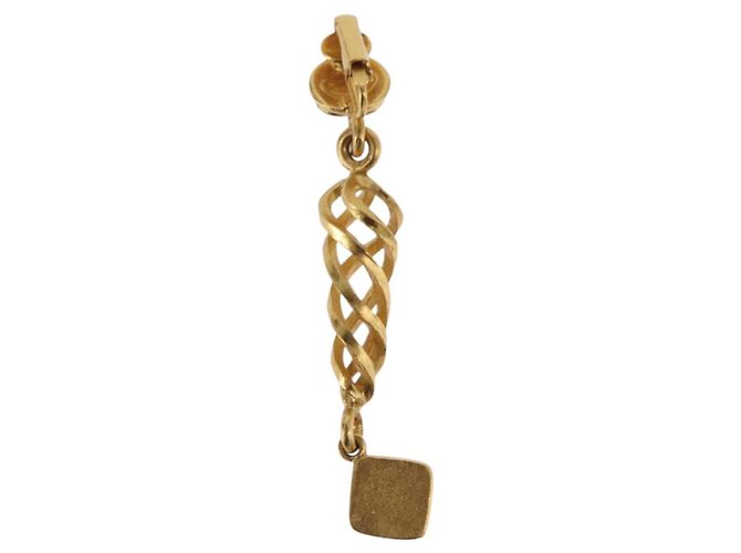 Orecchini CHANEL Metallo Tono Oro CC Auth 198823V - vista 14