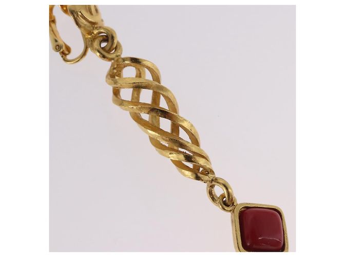 Orecchini CHANEL Metallo Tono Oro CC Auth 198823V - vista 16