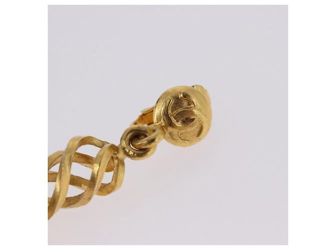 Orecchini CHANEL Metallo Tono Oro CC Auth 198823V - vista 17