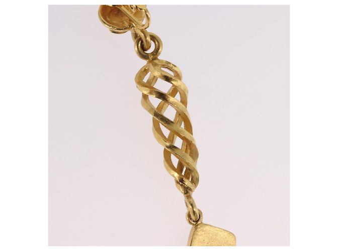 Orecchini CHANEL Metallo Tono Oro CC Auth 198823V - vista 19