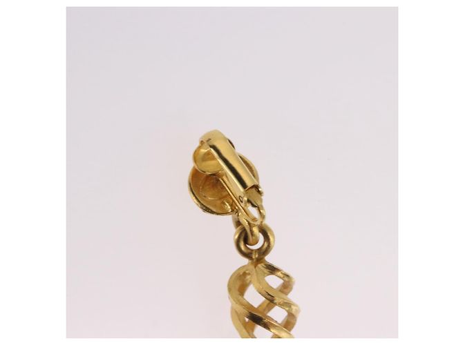 Orecchini CHANEL Metallo Tono Oro CC Auth 198823V - vista 20