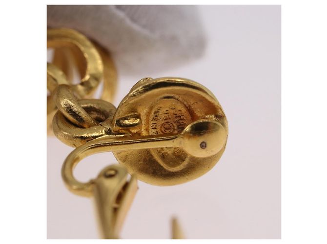 Orecchini CHANEL Metallo Tono Oro CC Auth 198823V - vista 23