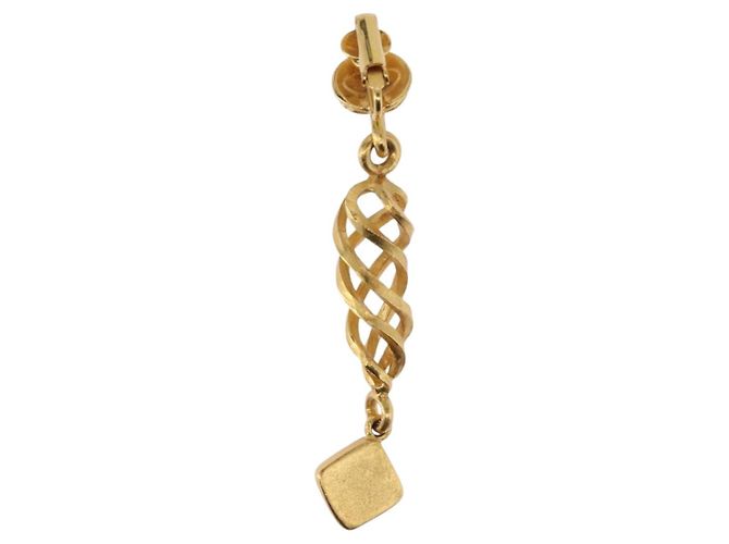 Orecchini CHANEL Metallo Tono Oro CC Auth 198823V - vista 3