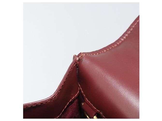 Borsa a mano CARTIER in pelle Bordeaux tono oro Auth BA14995 Bordò - vista 21