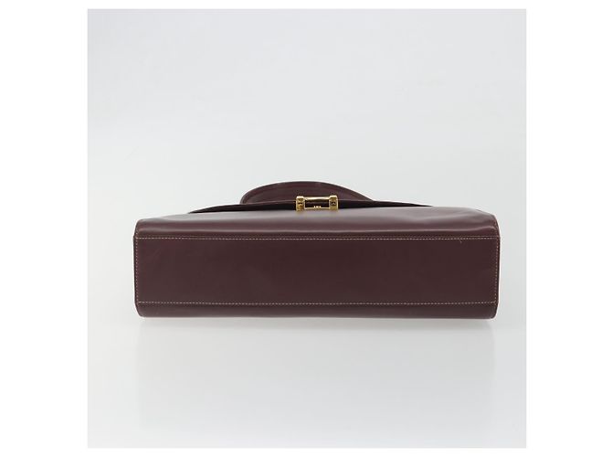 Borsa a mano CARTIER in pelle Bordeaux tono oro Auth BA14995 Bordò - vista 9