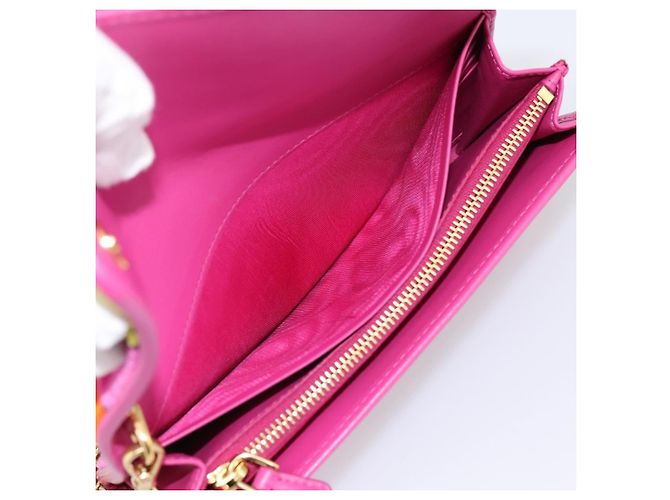 Cartera larga PRADA Velor Red Gold Auth 197223M Roja Dorado - vista 15