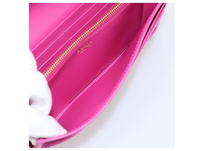 Cartera larga PRADA Velor Red Gold Auth 197223M Roja Dorado - vista 19