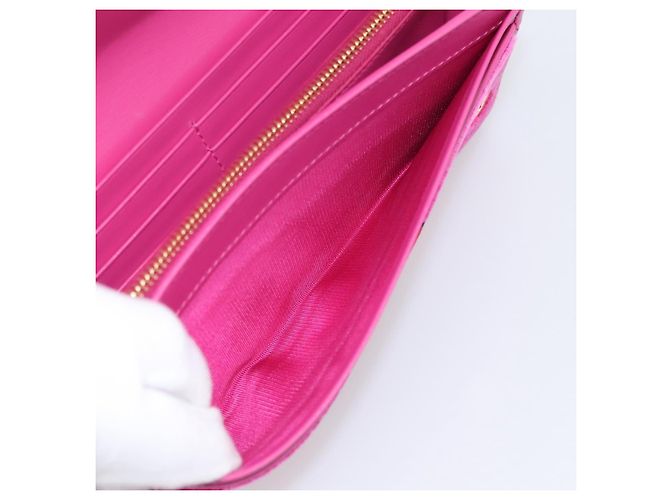 Cartera larga PRADA Velor Red Gold Auth 197223M Roja Dorado - vista 20