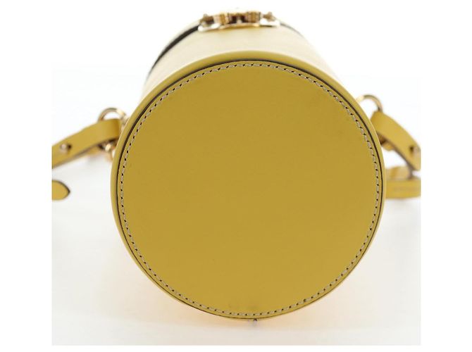Borsa a mano Miu Miu in pelle 2way Giallo Oro Auth 195501V D'oro - vista 12