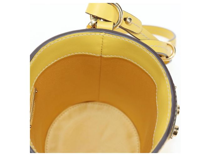 Borsa a mano Miu Miu in pelle 2way Giallo Oro Auth 195501V D'oro - vista 25