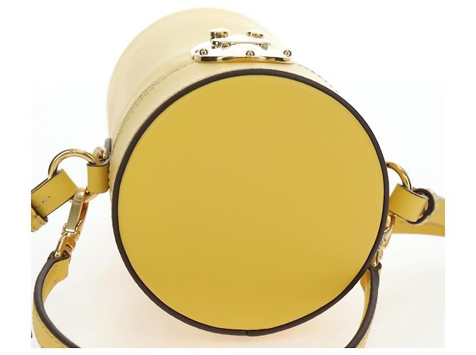 Borsa a mano Miu Miu in pelle 2way Giallo Oro Auth 195501V D'oro - vista 6