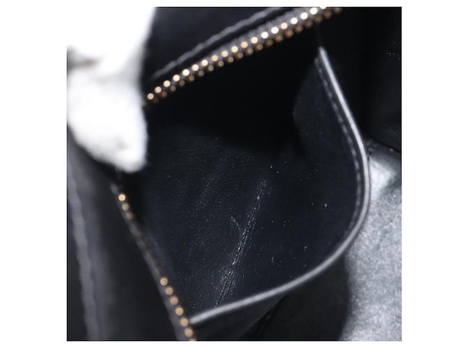 Céline CELINE Luggage Micro Shopper Hand Bag Leather White Gold Tone Auth 196440A Bianco - vista 23