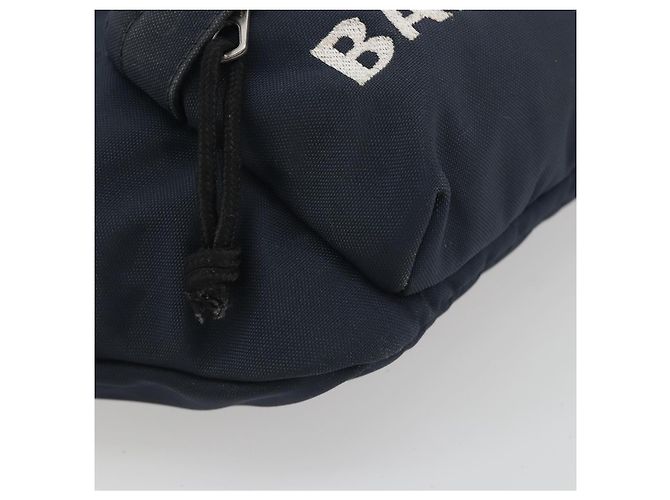 BALENCIAGA Body Bag Canvas Navy Silver Auth 194239 Silber Marineblau - Ansicht 11