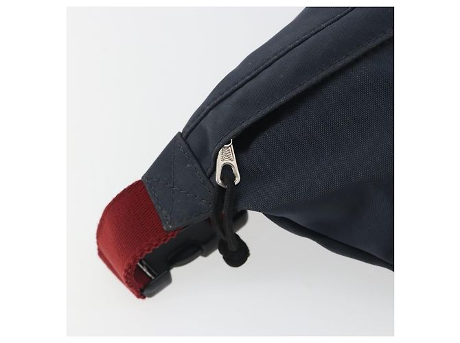 BALENCIAGA Body Bag Canvas Navy Silver Auth 194239 Silber Marineblau - Ansicht 14