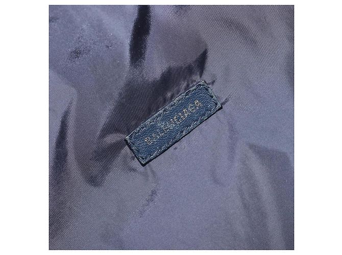 BALENCIAGA Body Bag Canvas Navy Silver Auth 194239 Silber Marineblau - Ansicht 15