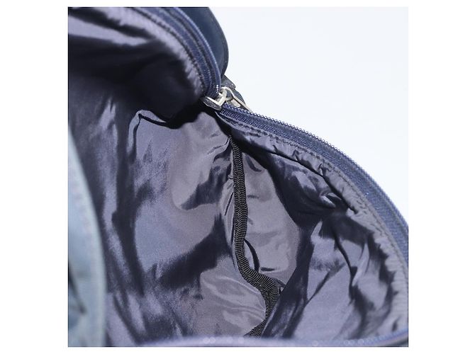 BALENCIAGA Body Bag Canvas Navy Silver Auth 194239 Silber Marineblau - Ansicht 17