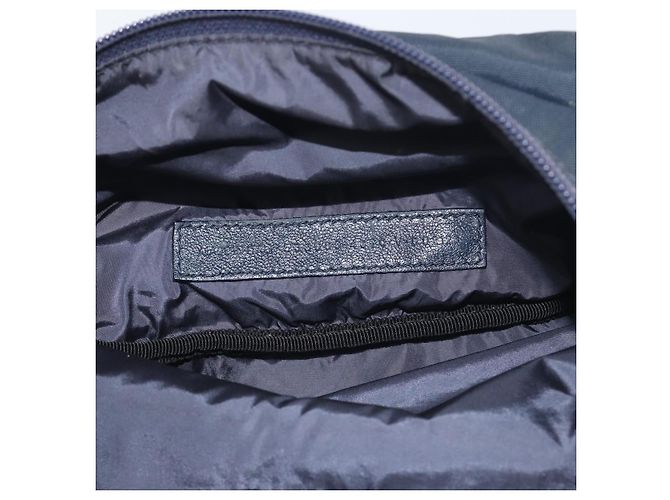 BALENCIAGA Body Bag Canvas Navy Silver Auth 194239 Silber Marineblau - Ansicht 20