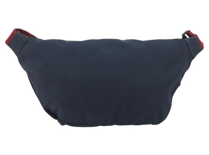 BALENCIAGA Body Bag Canvas Navy Silver Auth 194239 Silber Marineblau - Ansicht 3