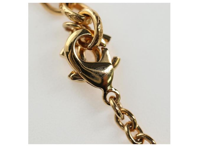 Collana CHANEL COCO Metallo Tono Oro CC Auth 196477SAM - vista 12